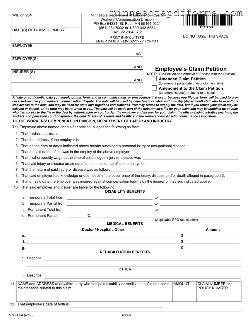 Free Minnesota Ec04 Template