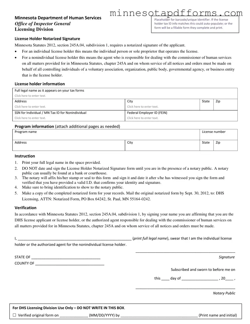 Free Minnesota Notarized Template