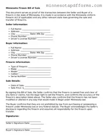  Firearm Bill of Sale Template for Minnesota