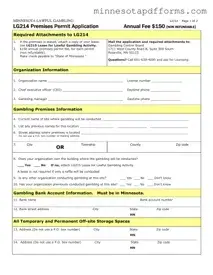 Free Minnesota Lg214 Template