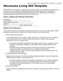  Living Will Template for Minnesota