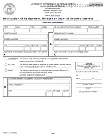 Free Minnesota Notification Of Assignment Template