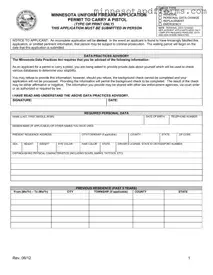 Free Minnesota Uniform Firearm Application Template