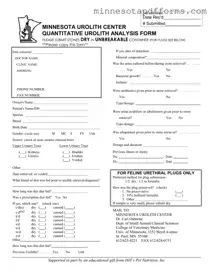 Free Minnesota Urolith Center Template